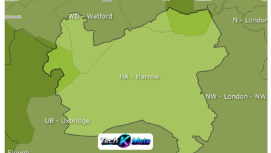HA Postcode Map
