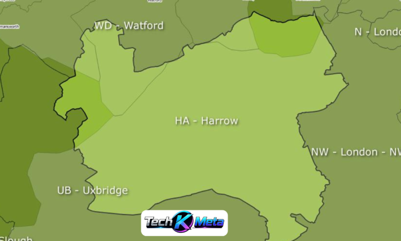 HA Postcode Map